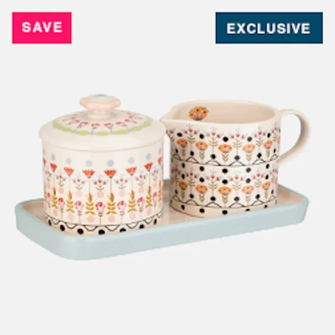 Cath Kidston Painted Table Sugar & Milk Jug Set