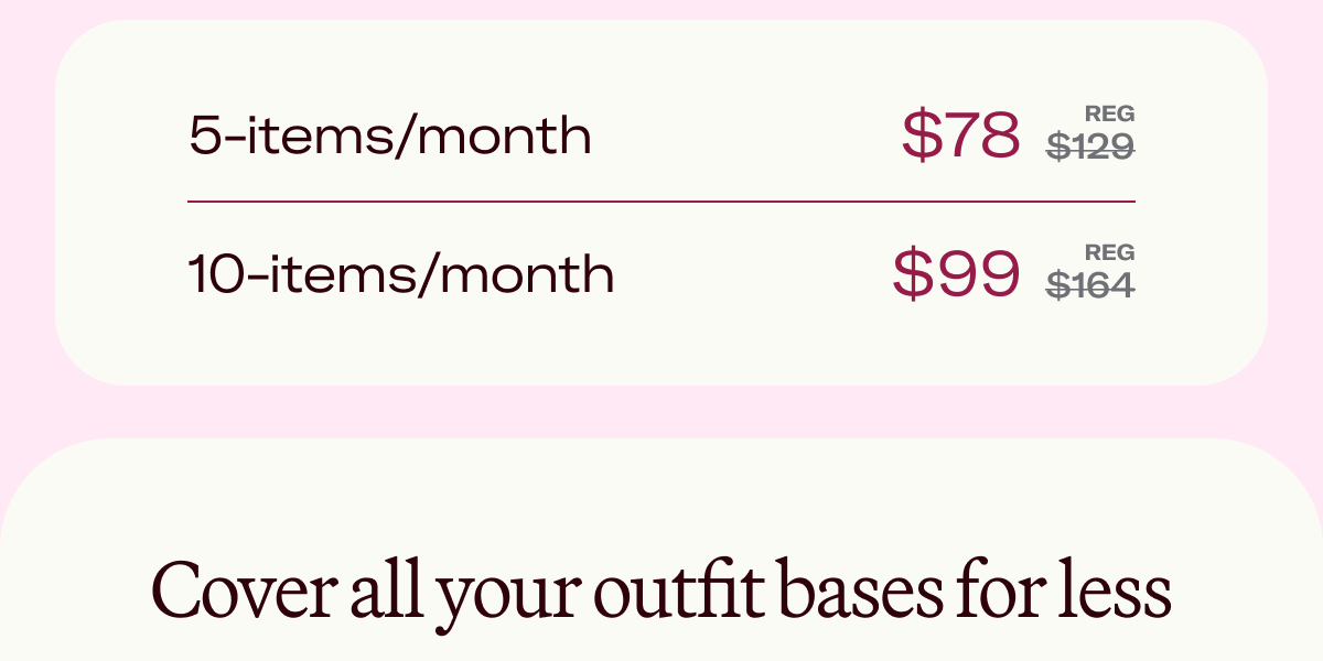 Come back and cover all your outfit bases for less