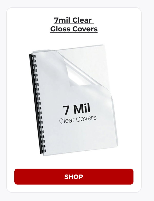 7mil Clear  Gloss Covers