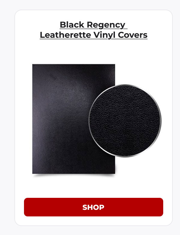 Black Regency  Leatherette Vinyl Covers