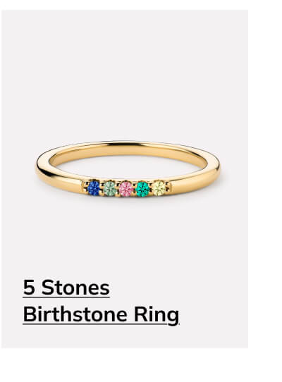 5 Stones Birthstone Ring 5 Stones Birthstone Ring