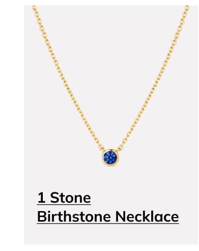 1 Stone Birthstone Necklace 1 Stone Birthstone Necklace