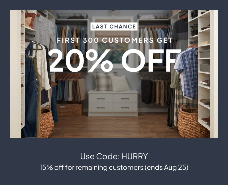 Last chance! First 300 customers get 20% off. Use code: HURRY. 15% off for remaining customers (ends Aug 25).