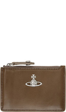 Brown Slim Long Card Holder - Vivienne Westwood