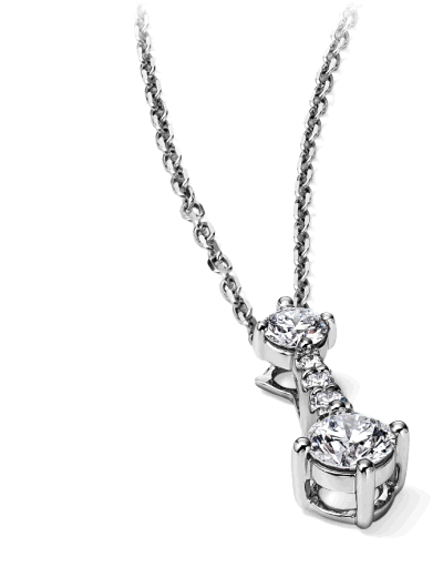White gold diamond pendant necklace.