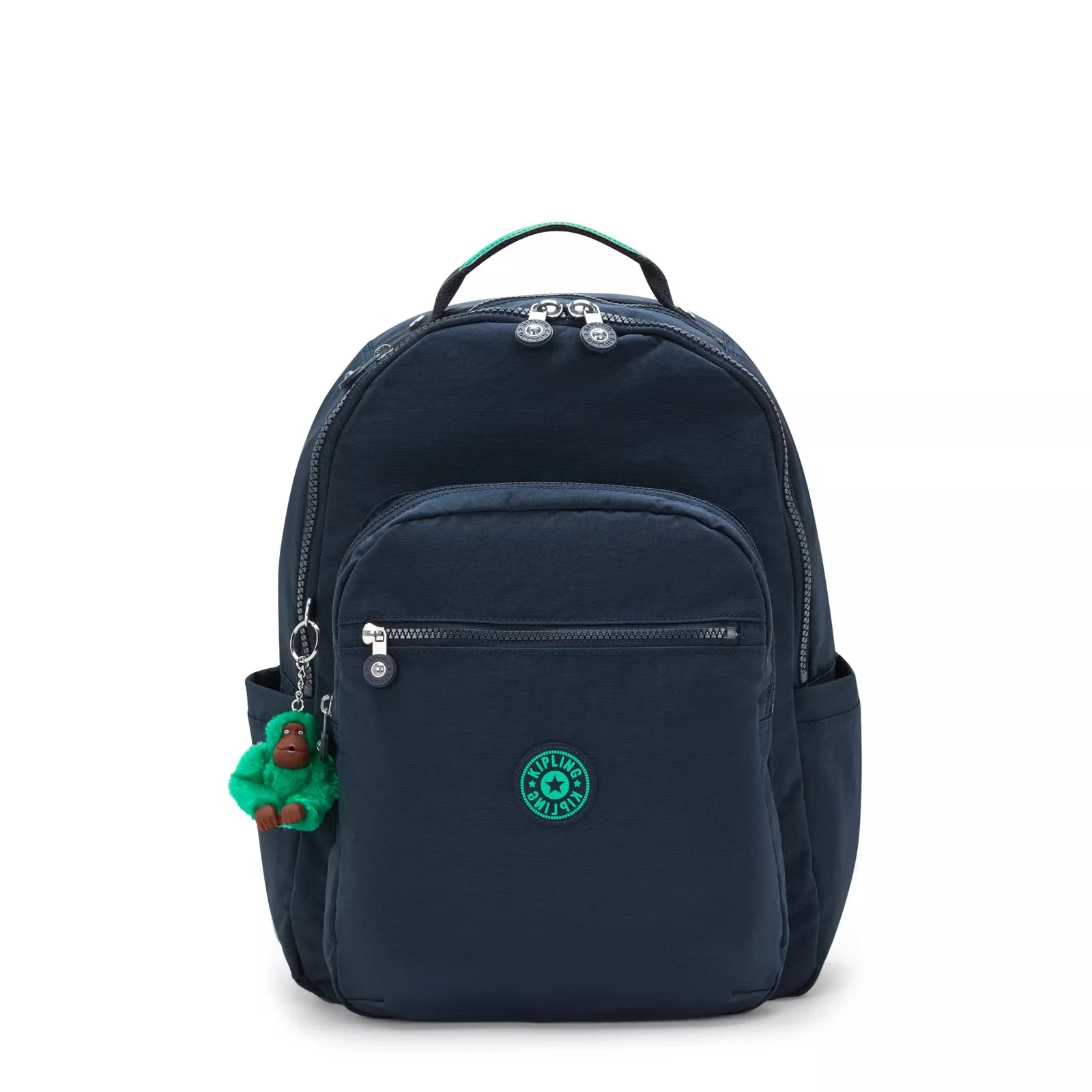 Seoul Large  15" Laptop Backpack-Blue Green Block