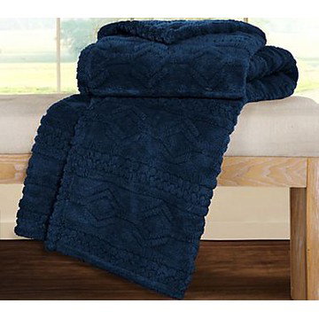Superior Boho Knit Jacquard Fleece Fluffy Blanket - Throw