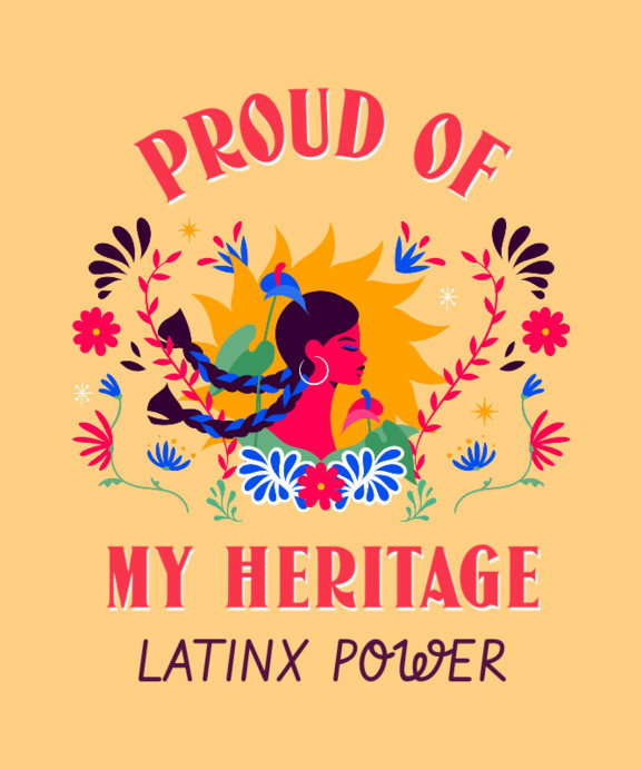 Colorful T-Shirt Design Maker Featuring a Quote for Hispanic Heritage Month