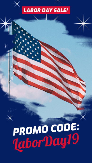 Instagram Story Template for a Limited-Time Labor Day Promo Code