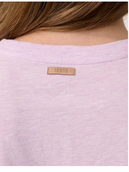organic pima tee shorts set - lilac heather 