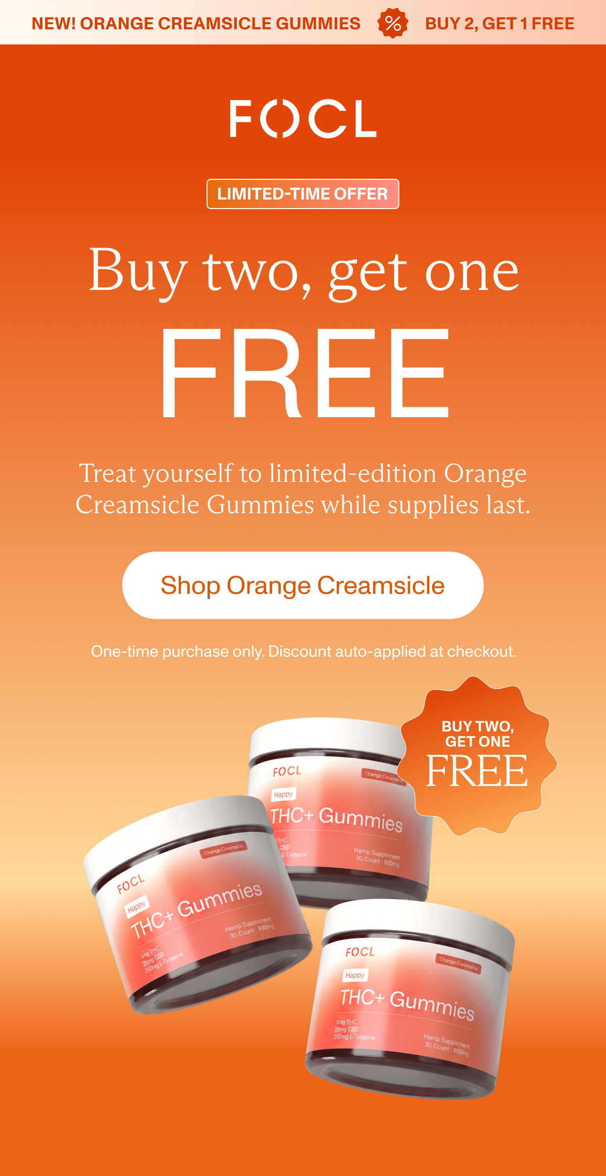 Buy two, get one FREE | Shop Orange Creamsicle