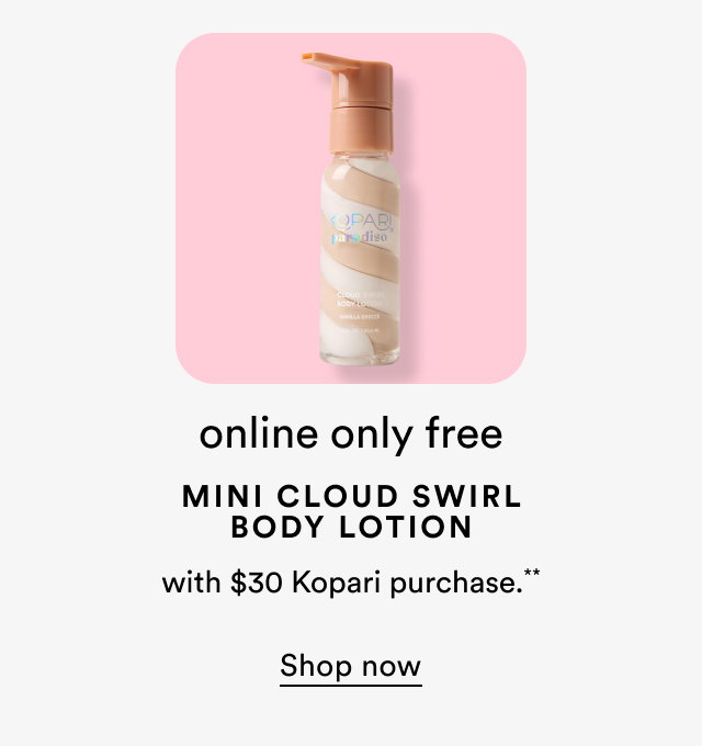 Kopari Mini Cloud Swirl Body Lotion with $30 Kopari purchase | Shop now
