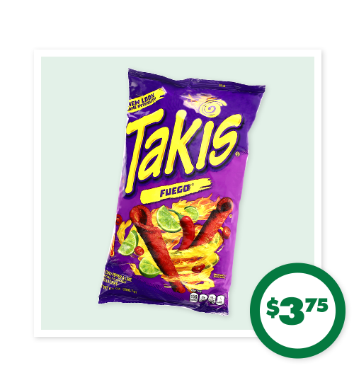 $3.75 Takis Tortilla Chips, 9.9-oz.