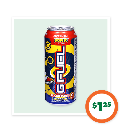 $1.25 G-Fuel Energy Drinks, 16-oz.