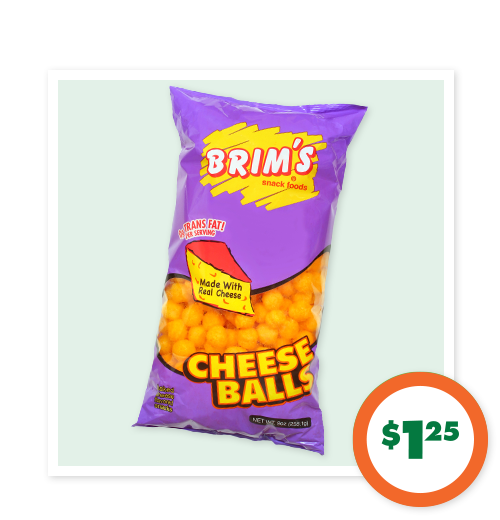 $1.25 Brims Cheese Balls, 9-oz.