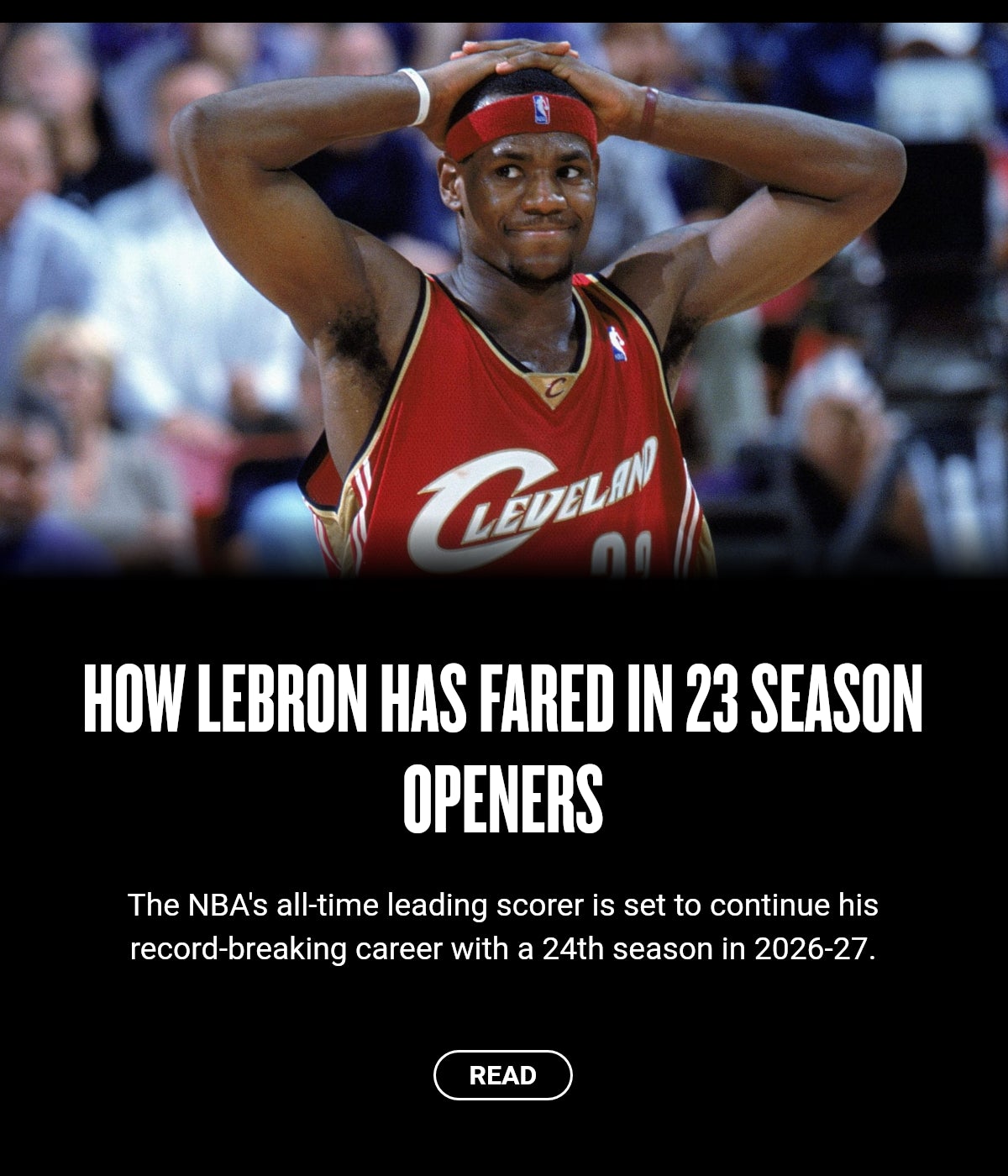 How LeBron has fared in 23 season openers