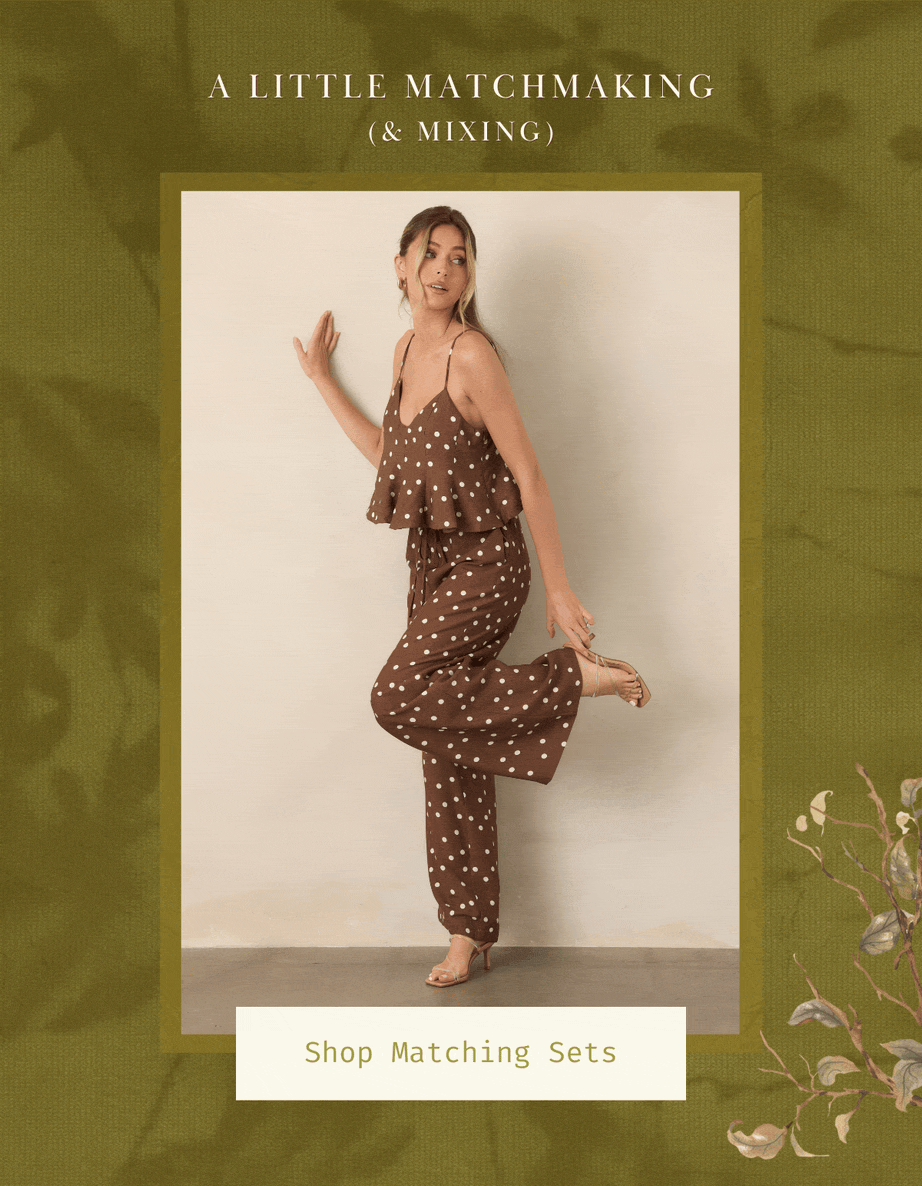 "A little matchmaking (& mixing). Shop matching sets"