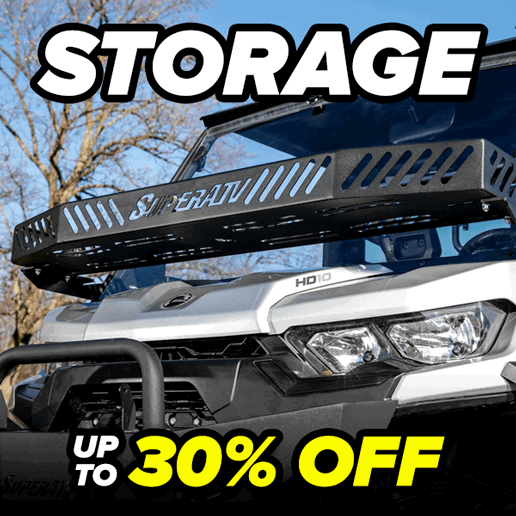 STORAGE: Your machine can handle a lot, but extra storage options from SuperATV can help it handle even more.