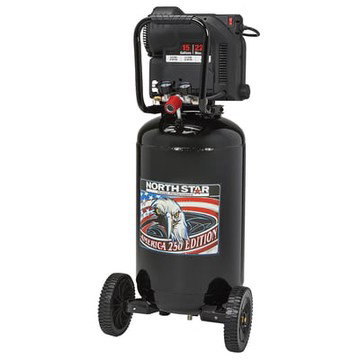 NorthStar 225 PSI, 4 CFM, 15-Gal. Tank Air Compressor, Vertical, America's 250th Limited Edition, 4 CFM @ 90 PSI, Oil Free