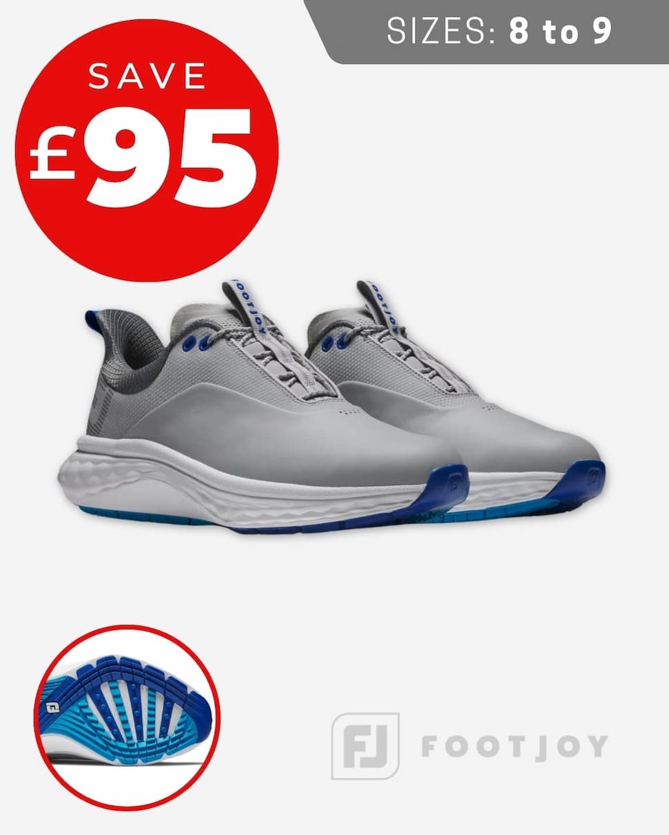 Footjoy Mens FJ Quantum Leather Blend Waterproof Spikeless Golf Shoes
