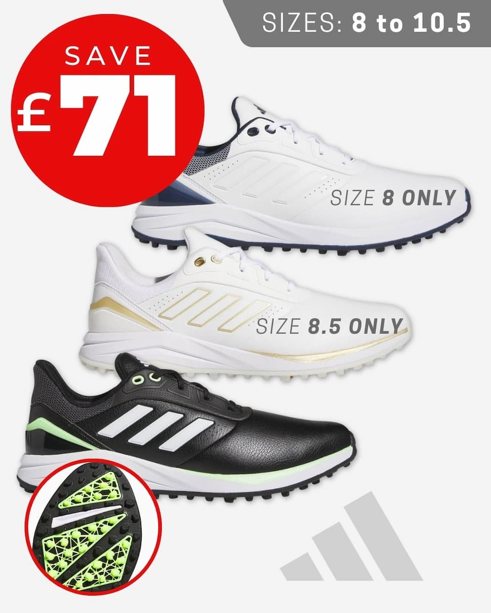 adidas Golf Mens Solar Motion Spikeless Waterproof Lightweight Golf Shoes