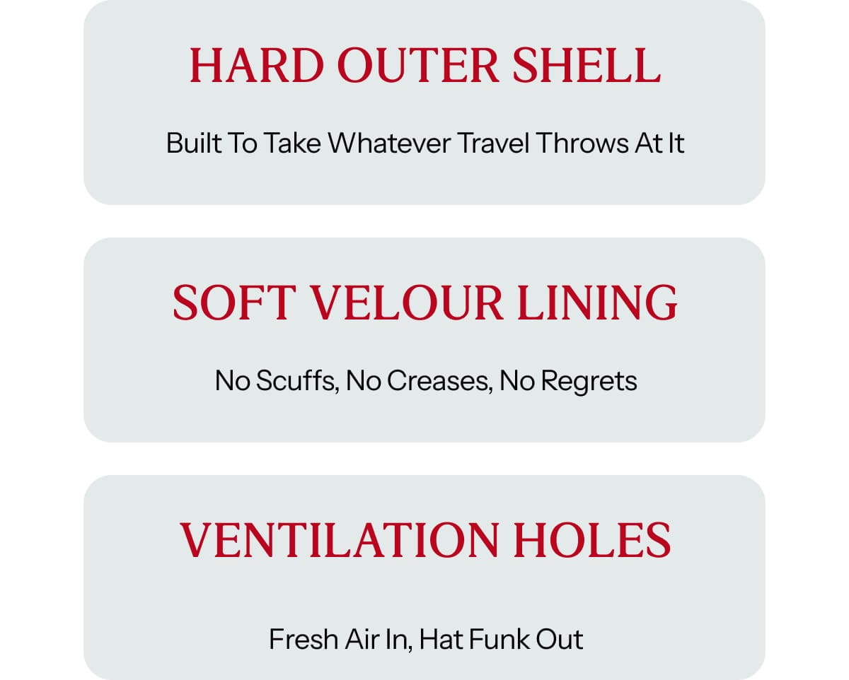 HARD OUTER SHELL - Built to take whatever travel throws at it