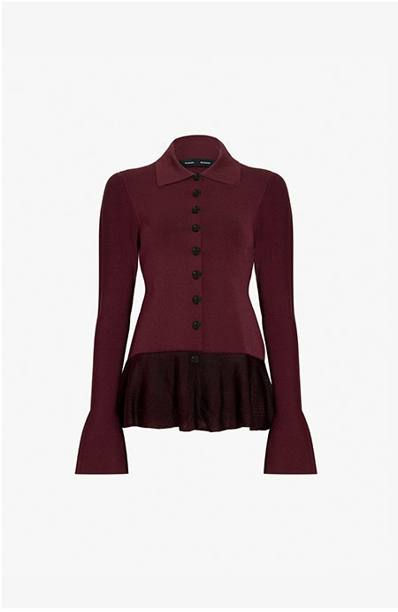 Martina Jacket in Compact Stretch Viscose in Amarone