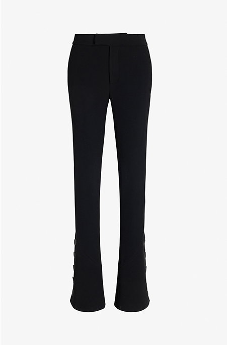 Althea Pant in Bi-Stretch Double Wool in Black