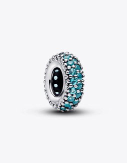 Ice Blue Stone Spacer Charm