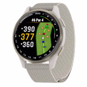 Garmin Approach S50 GPS Golf Smartwatch with ComfortFit Nylon Band - Ivory