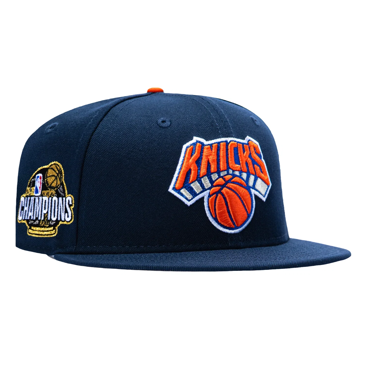 Image of New Era 9Fifty New York Knicks 2026 NBA Champions Patch Snapback Hat - Navy