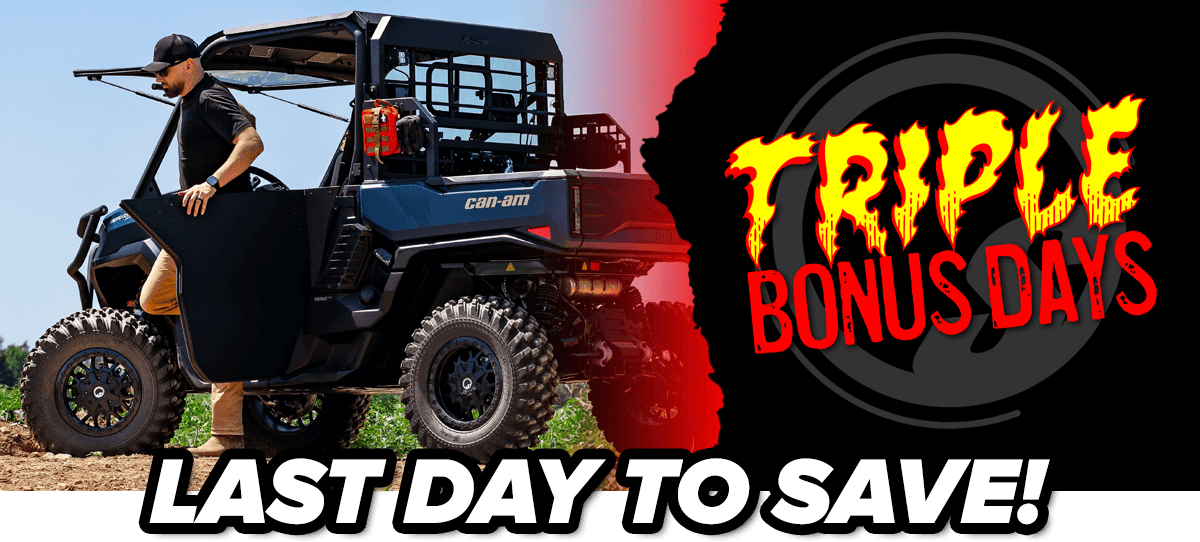 THE CLOCK'S TICKING: Triple Bonus Days ends tonight at midnight ET. It’s your last chance to save 3 ways on parts and upgrades.