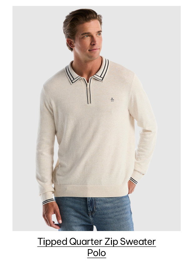 Shop Tipped Quarter Zip Sweater Polo