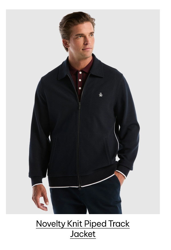 Shop Novelty Knit Piped Track Jacket