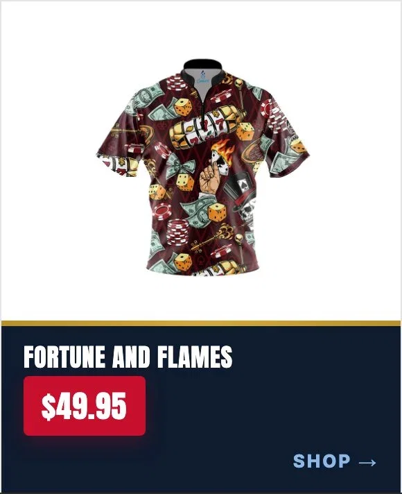 Fortune and Flames Fast Track CoolWick Bowling Jersey