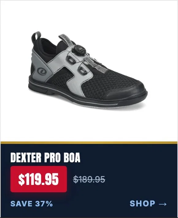 Dexter Men's Pro BOA Black Sharkskin Right Hand Bowling Shoes