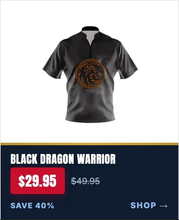 Swag Black Dragon Warrior Xpress Ship Bowling Jersey
