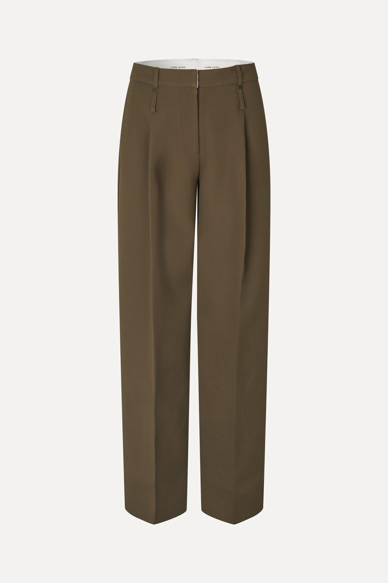 Elevated Pleat Pants - Dark Oak