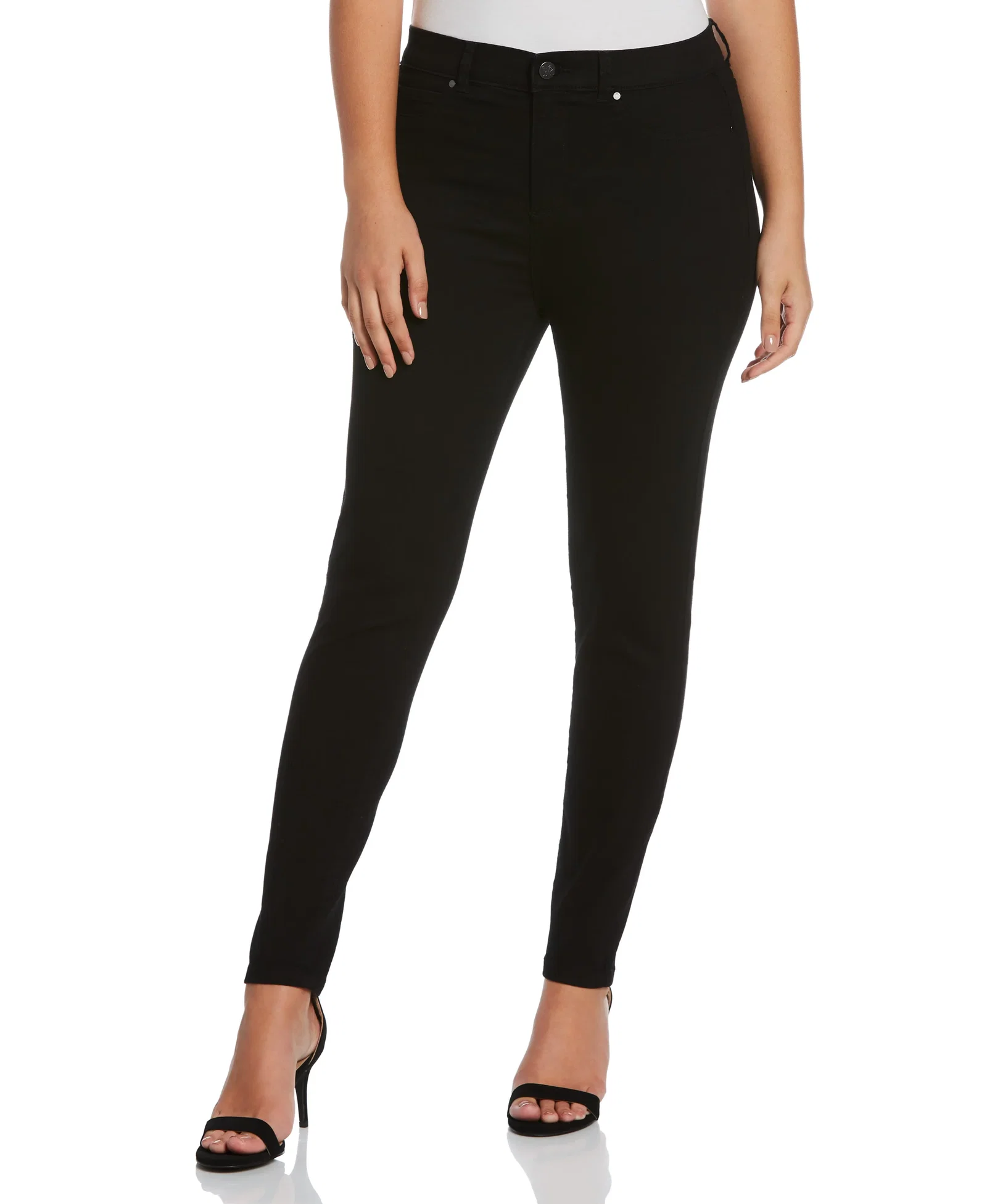 Image of Fly Front Skinny Black Jean - Skinny Fit