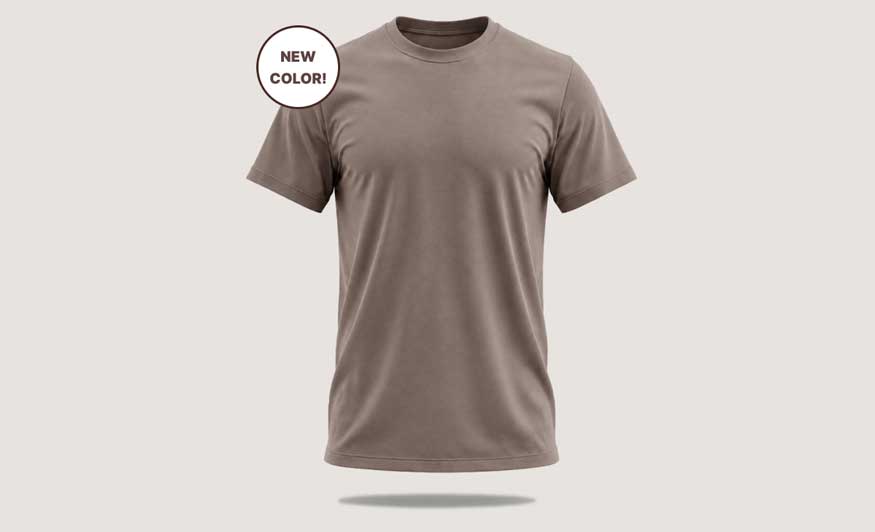 New color! [Image: Mocha Sweat Defender Crew laid flat]