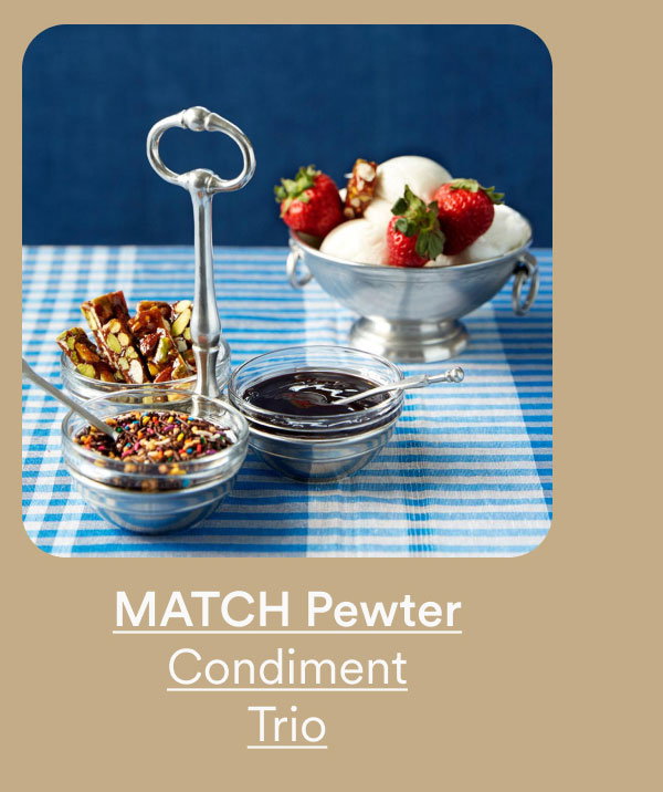 MATCH Pewter Condiment Trio