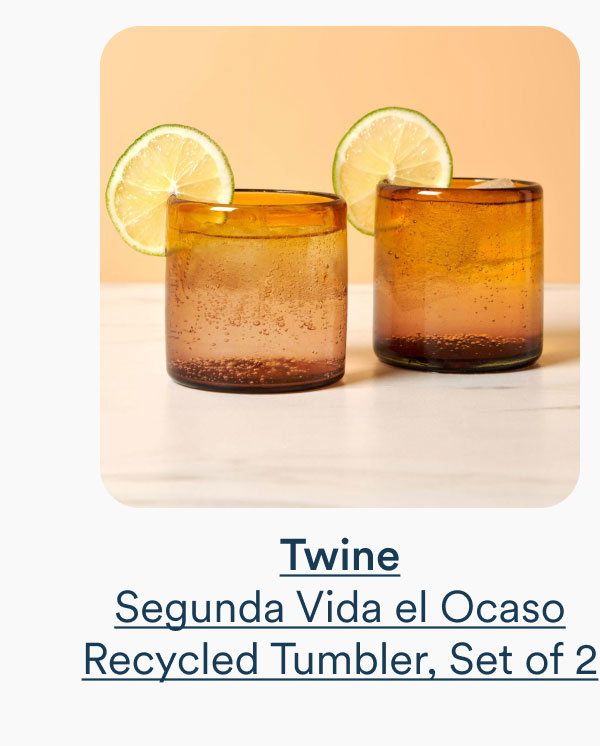 Twine Segunda Vida el Ocaso Recycled Tumbler, Set of 2