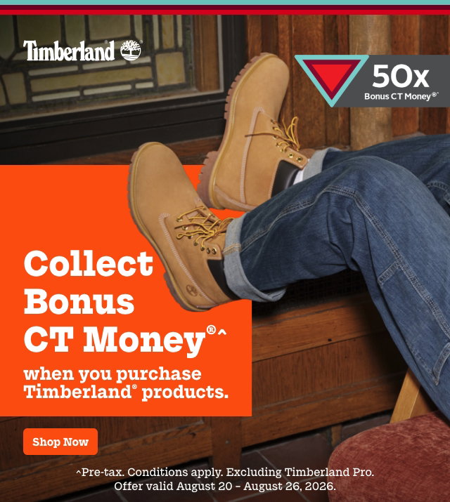 Triangle Bonus Offer Timberland 50X Bonus CT Money 0%