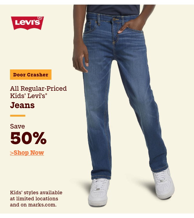 All Regular-Priced Kids' Levi's Jeans Save 50%