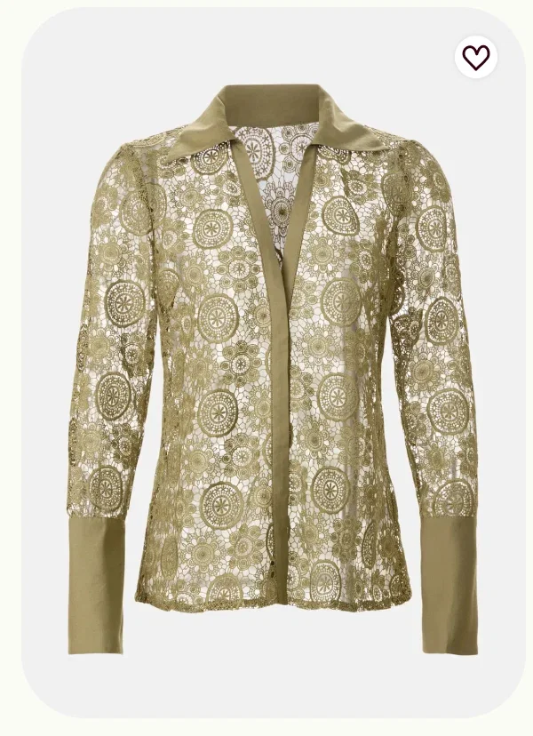 Cover Up Lace Button Down Shirt