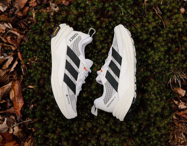 Freehiker shoes on a bed of leaves