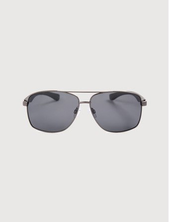 Gunmetal Aviator Sunglasses