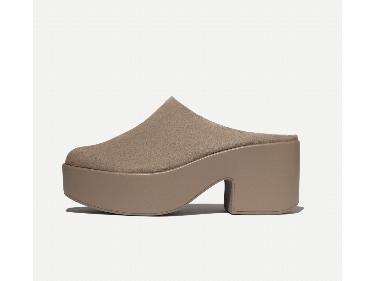 PLATFFORMS SUEDE HEELED MULES