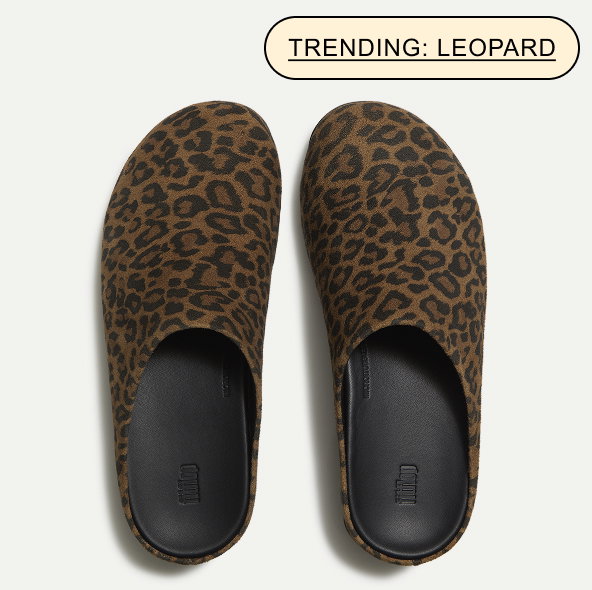 SHUV Suede Mules - Leopard Print