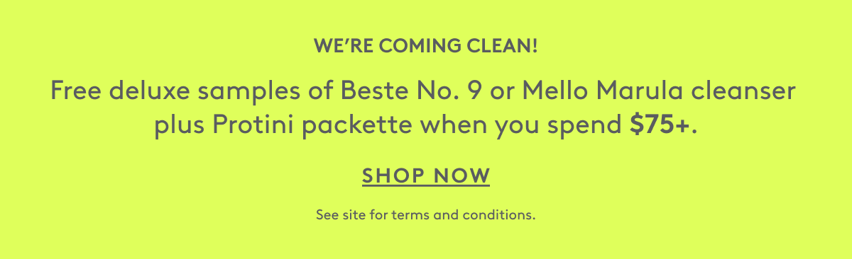 FREE Cleanser + Protini Sample With $75+ Orders